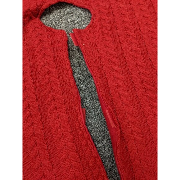 Cable Knit Red Christmas Tree Skirt 48" Hobby Lobby - Picture 2 of 5